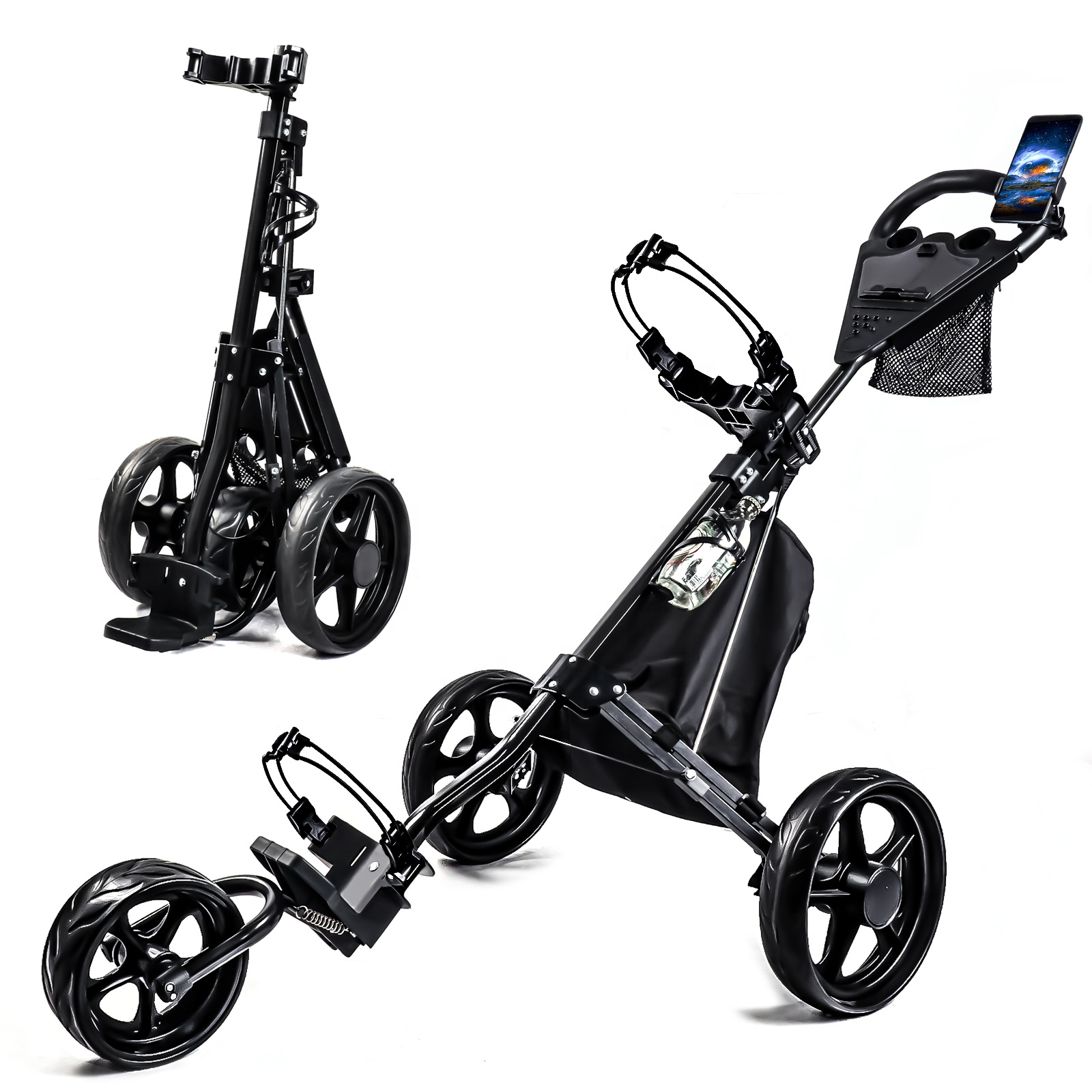 Pull Cart Fold - Lightweight Aluminum Alloy Folding Golf Push