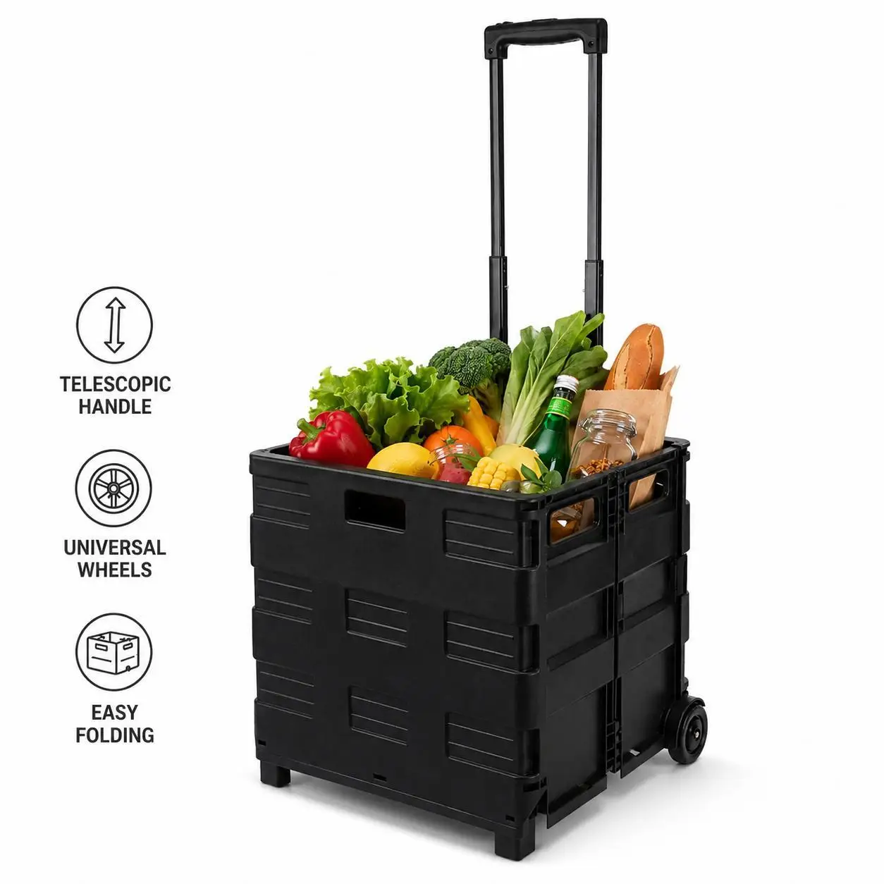 Pull Cart Fold - Multi-Purpose Folding Cart on Wheels –
