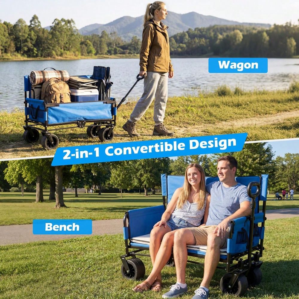 Wagon Bench Seat Combo, Collap - Pull Cart Fold review and price