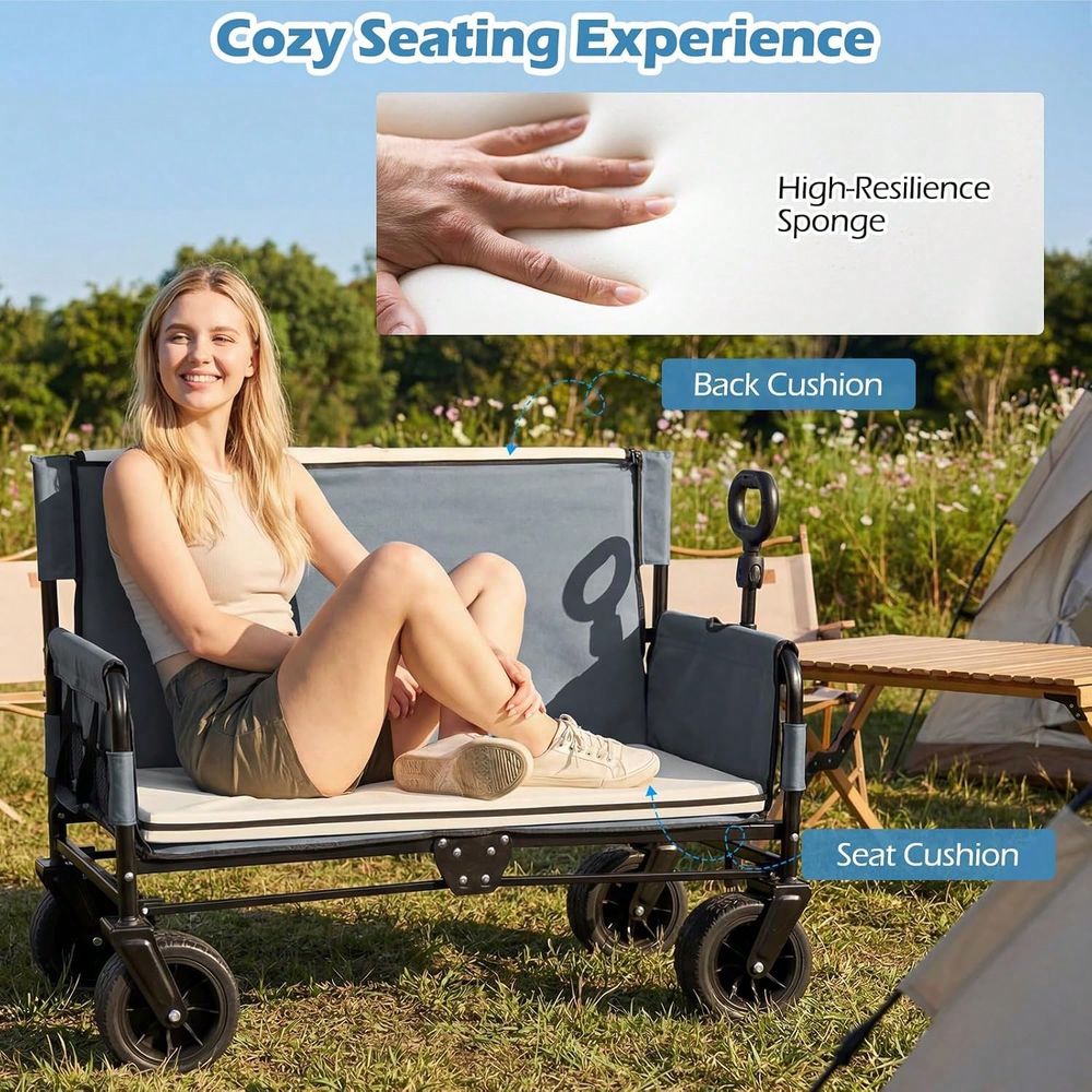 Wagon Bench Seat Combo, Collap - Pull Cart Fold review and price
